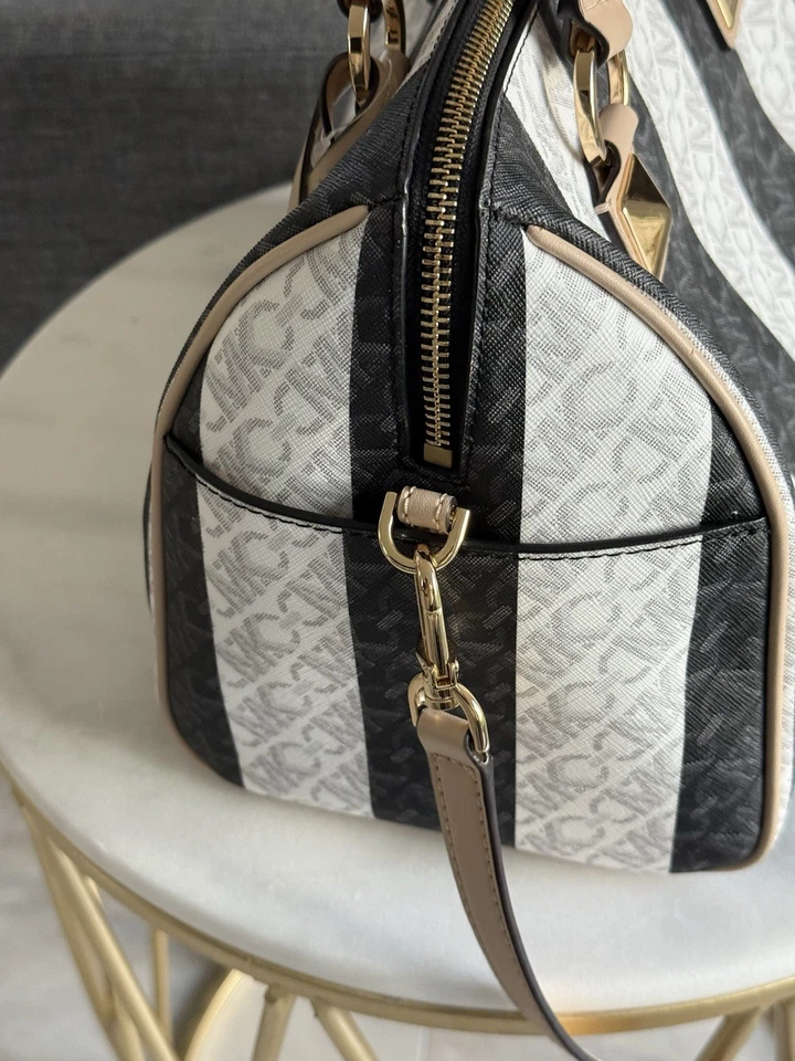 Cartera Michael Kors Grayson Mediana de Lona Signature Marrón Multi $298 Nueva con Etiquetas Foto 3 de 4