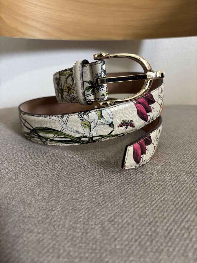 GUCCI Belt Leather Floral  DDU
