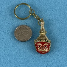 Thailand Thai Miniature Mask Khon Souvenir Keychain Key Ring #58181