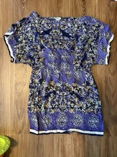 VTG Charming Charlie Dress Purple Boho Hippie Festival Dress Size M Rayon