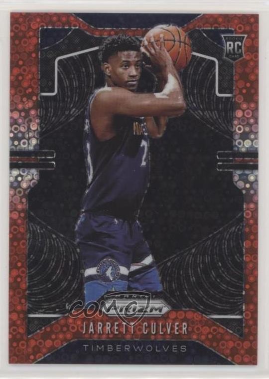 2019-20 Panini Prizm Rookie Fast Break Red Prizm 91/125 Jarrett Culver #252 4f5
