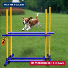 Adjustable Dog Agility Hurdles with Carry Bag, 2 Sets