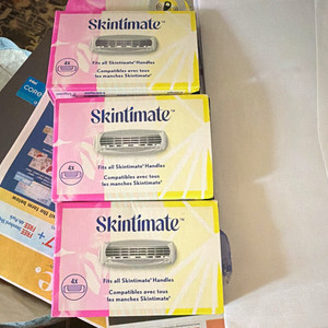 Skintimate 4-Blade Razor Refill Cartridges, 4 Count, Fits Skintimate Handles