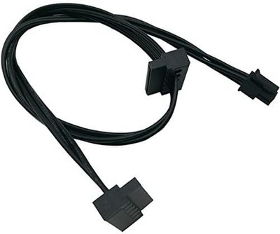 (2-Pack) SATA Power Cable for Lenovo Motherboard, ATX Mini 4 Pin to 2X Right-Ang