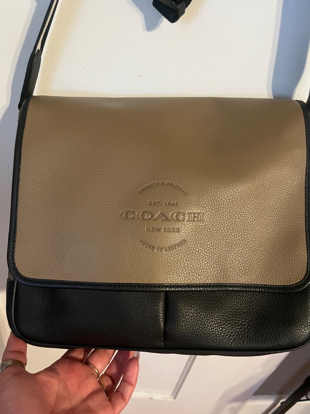 Coach leather messenger bag/ laptop bag/