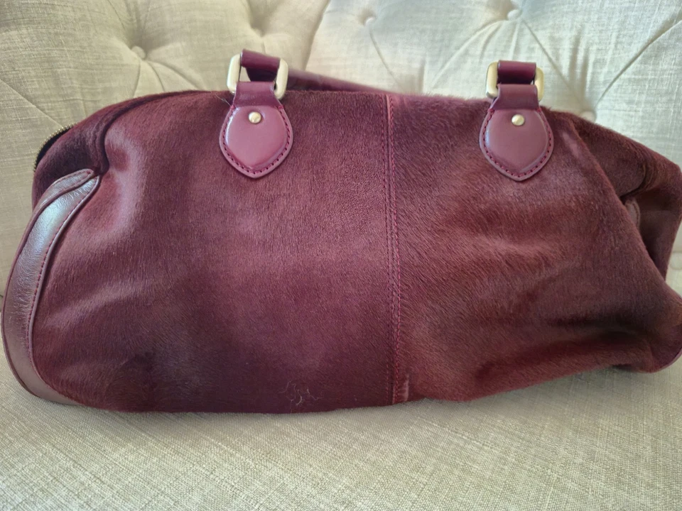 Hugo Boss Cuero de becerro Diseñador Bolso de Mano Cartera Pequeño Bolso de Lona Genuino Raro Foto 4 de 4