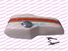 Yamaha TZ TD 250 350 weiß orange Stahl Benzintank + Deckel Hahn / passend für