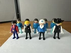 Lot of 9 Vintage Playmobil Geobra Figures Shell Gas Sheriff Police
