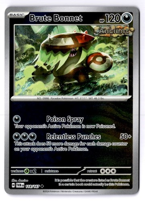 #ad Brute Bonnet Reverse Holo Uncommon SV06: Twilight Masquerade 118 167 LP $2.99