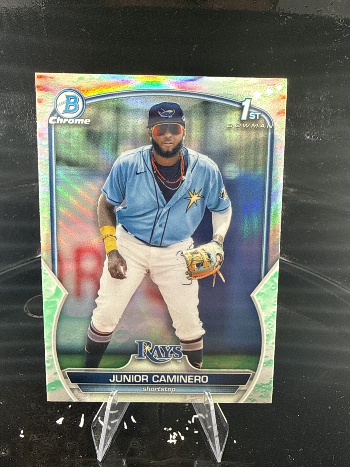 2023 Bowman - Chrome Prospects Junior Caminero #BCP-61 Lunar Glow Refractor (RC)