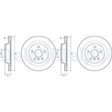 2x DELPHI BREMSSCHEIBEN 300mm BELÜFTET HINTEN passend für BMW 1 2 X1 X2 MINI
