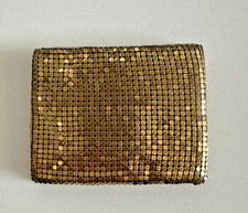 Vintage Whiting Davis Gold Mesh Bifold Wallet USA Made 1950's