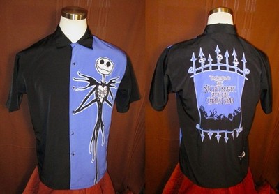 Disney Tim Burton The Nightmare Before Christmas Men's Button Shirt, Size M, EUC