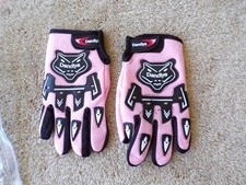 Dandiya Pink Padded Protective Gloves Size Small c8