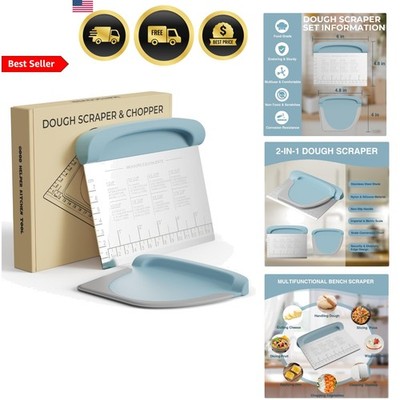 Bench Scraper Dough Cutter Tool - Bowl Pastry Scraper for Bread Cake Pizza, B...