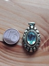 Anhänger 835 925 Silber Vergoldet Jugendstil Vintage Alt