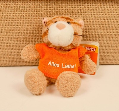 Nici Vintage Bean Bags Plush Cat Keyring 3.5'' Germany retired Stuffed Animal NOS
