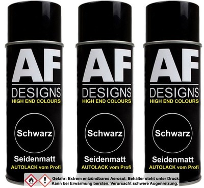 Schwarz seidenmatt Spraydose3x  Spray mattes Lackspray Autolack