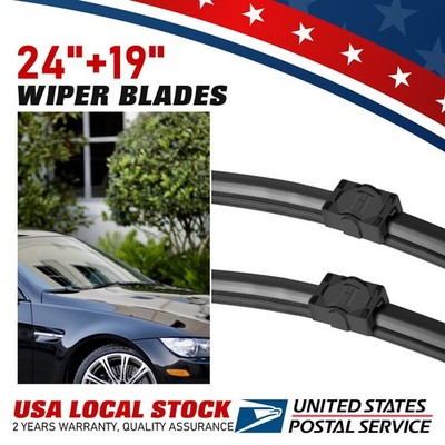 2Pcs Front 24'' & 19'' Windshield Wiper Blades for BMW 320i M340i xDrive M3 328i