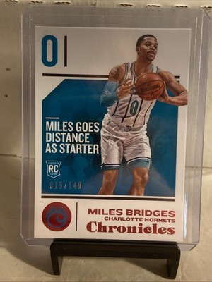 2018 Panini Chronicles Miles Bridges 015/149 Red Parallel Rookie RC #75 Hornets