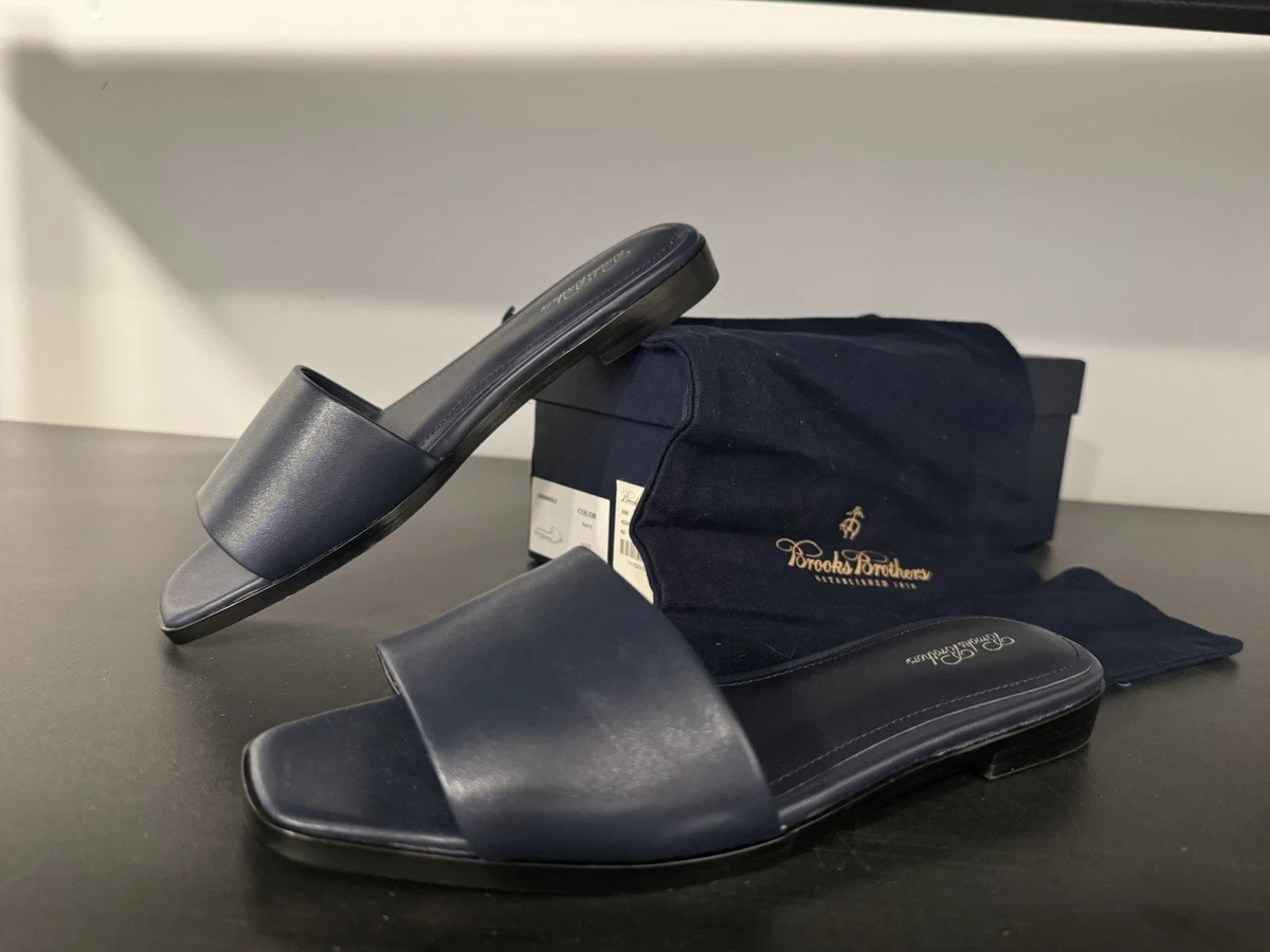 Brooks Brothers Espadrille Suede leather Sandals sz 11 Brooks Brothers Footbed Sandals | Mercari main image 4