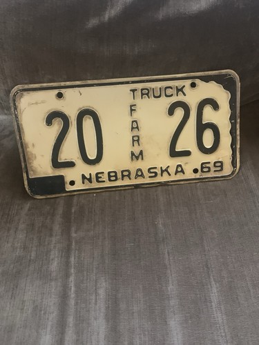 1969 Cass County Farm License Plate