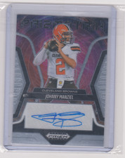Panini 2025 Prizm Black Prizmatrix Johnny Manziel  Autograph PS-JML Brown-NM-MT