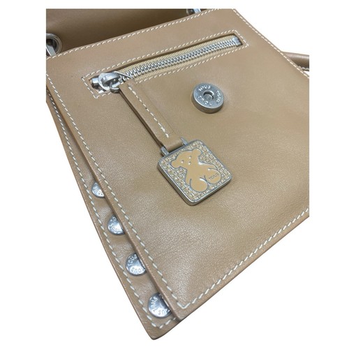 TOUS Mini Crossbody Tan Leather Bag 7 x 7.5" - Bild 6 von 8