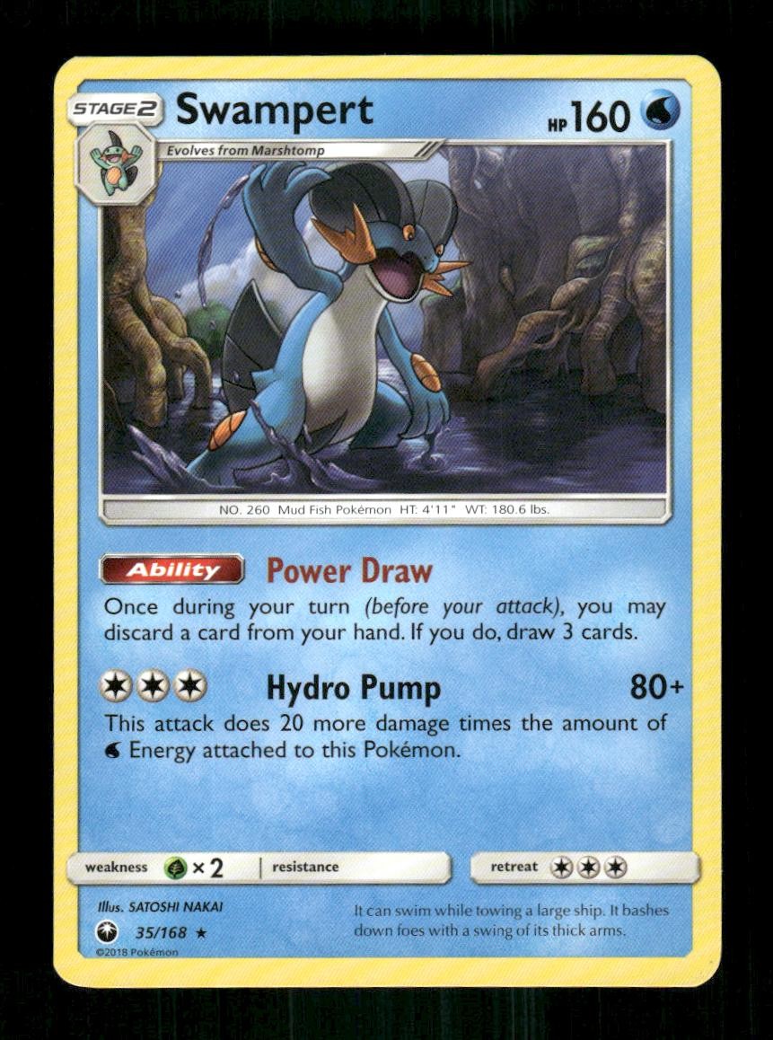 Swampert 35/168 Rare Celestial Storm Pokemon LP SATOSHI NAKAI