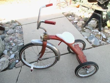Vintage AMF Junior Tricycle Big Wheel Pressed Steel  Old Trike Bike Made In USA.