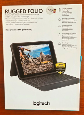 Logitech Rugged Folio Tastatur Dock Hülle iPad 7./8./9.  Gen DE QWERTZ