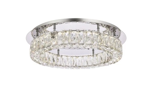 Elegant Lighting 3503F22 Monroe 22"W LED Semi-Flush Ceiling - Chrome - Picture 1 of 4