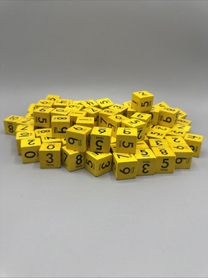 Vtg SRA McGraw Hill Wood Cubes Games Math Explorations TENS Manipulatives School