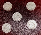 Lot of (5) 90% Silver Mercury Dimes - Mixed Dates