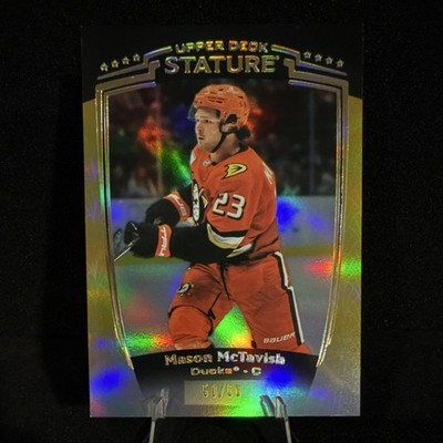LOP 50/50!! Upper Deck 2024-25 Stature Gold Mason McTavish #5 /50 Ducks NHL