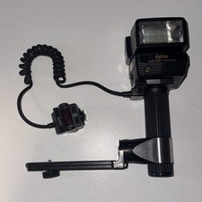 Sunpak Auto 555 Thyristor Handle Mount Flash Unit w/ Sensor Bracket - Untested