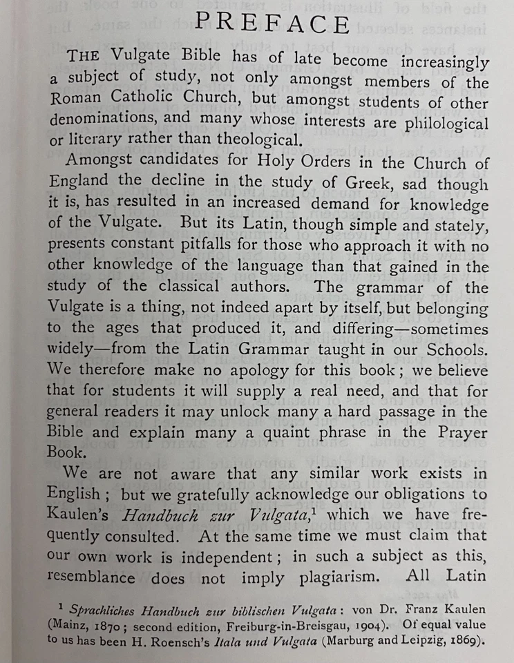 W E Plater A GRAMMAR OF THE VULGATE BIBLE 1997 hardcover Very Good - Image 4 of 4