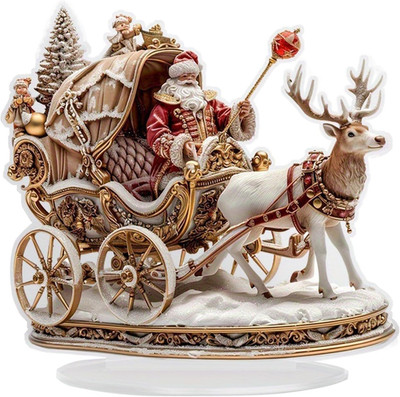 Desktop Christmas Decor | 2D Acryl Weihnachtsfiguren Santa Claus Rentier Tischde