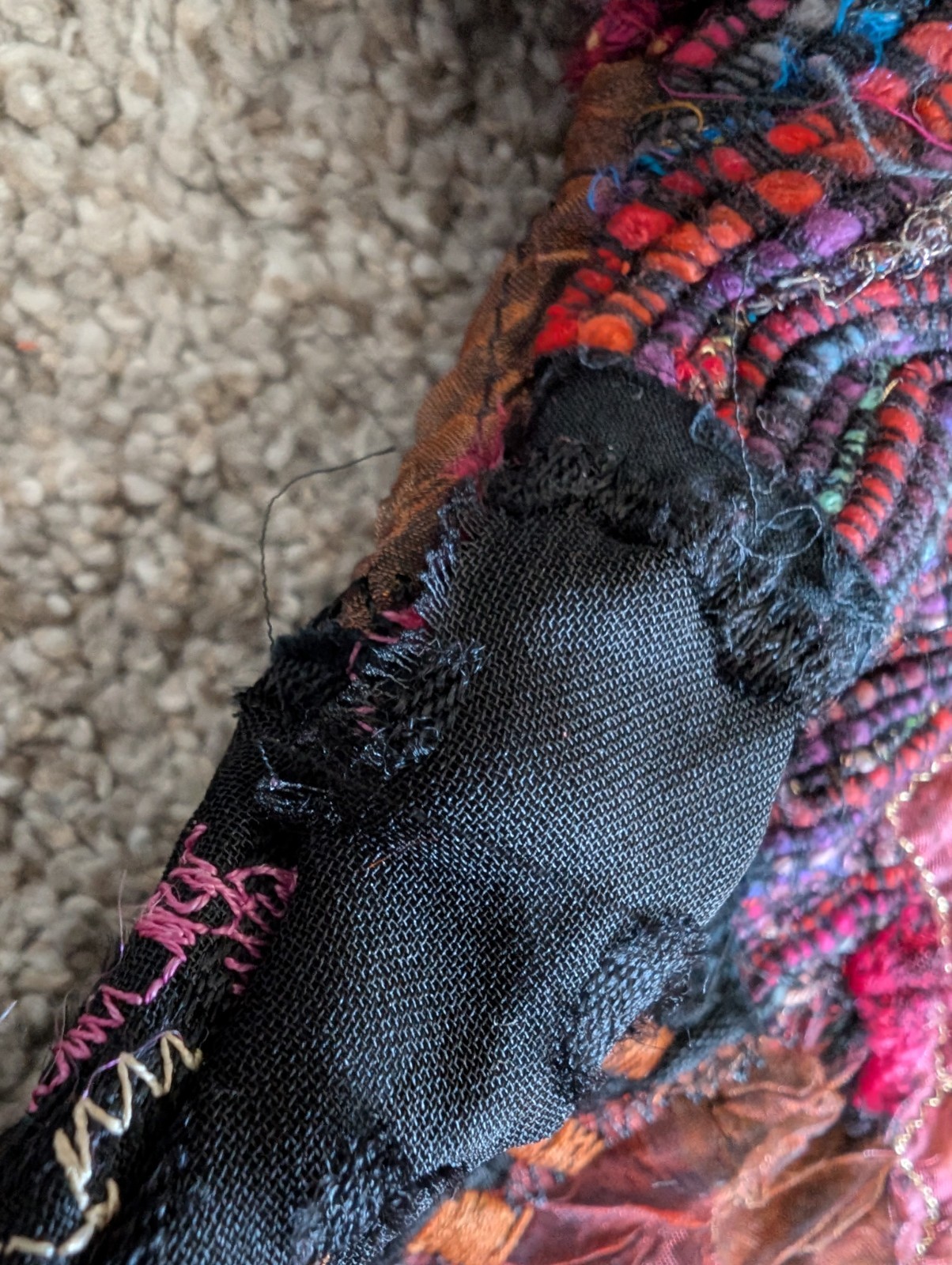 Chicos Design jacket artsy patchwork tapestry boh… - image 19