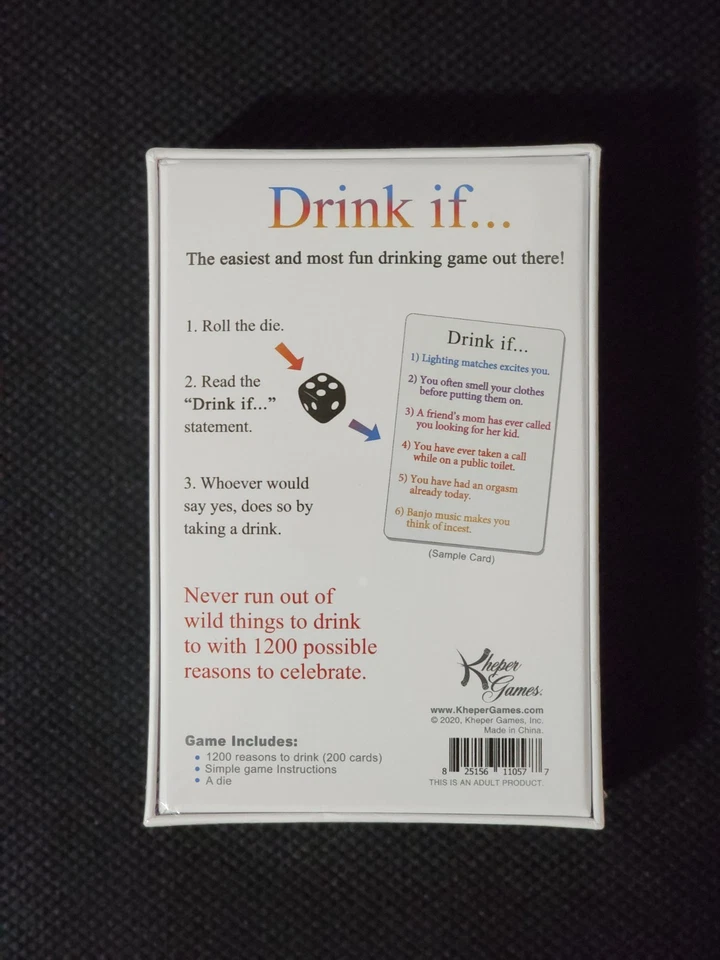 DRINK IF... The Party Game with 1200 Reasons to Drink Factory Sealed New in Box - Image 2 of 4