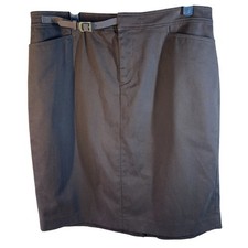 Lauren Ralph Lauren Brown Pencil Skirt Side Buckle Detail Womens 12
