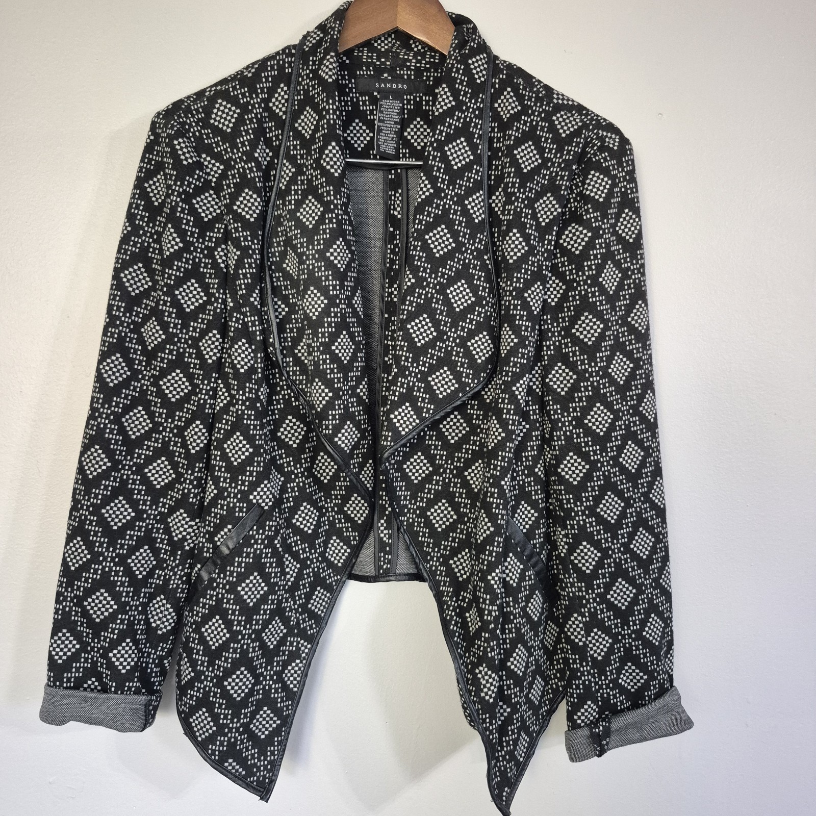 Sandro Womens Geometric Patterned Asymmetrical Ja… - image 8