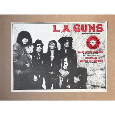 L.A. GUNS COCKED AND LOADED MEMORABILIA original music press advert from 1989 - 