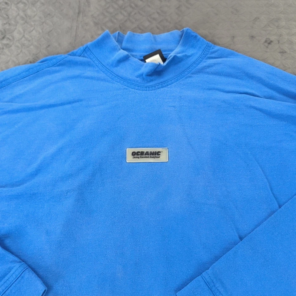 Camisa Oceanic Diving Essentials Vintage Estampado Envolvente Hecha en EE. UU. Grande Foto 4 de 4