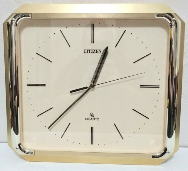 VINTAGE CITIZEN QUARTZ WALL CLOCK QK2108 JAPAN GOLD TONE WORKING CONDITION eBay