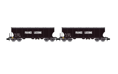 SET MIT 2 GETREIDEWAGEN MIT 4 ACHSEN RUNDWANDIG FRANKREICH LUZERNE SNCF