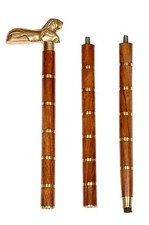 Brass Walking Stick Solid Vintage Designer Lion Head Wooden Antique Style Gifts