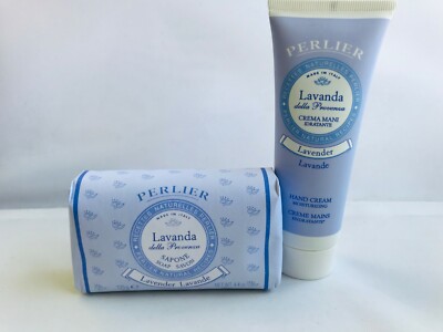 PERLIER Lavender Hand Cream, 2.5 oz & Soap, 4.4 oz    Gift Set!