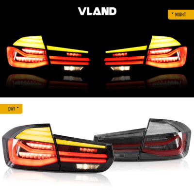 Vland Voll LED Rückleuchten für BMW F30 F80 2013-2018 Sequenziell Ein Paar