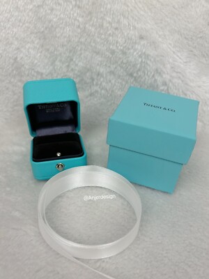 Tiffany & Co Engagement Ring Box + Outer Box  Ribbon 3 PC NEW!